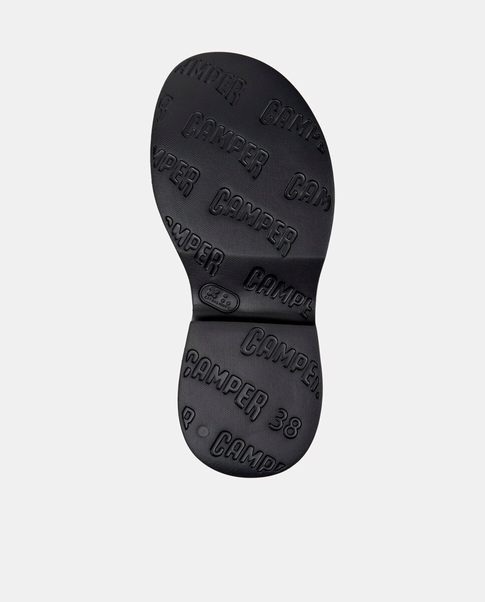 Sandalias de tacón de mujer de piel tasha - Camper - Negro Negro-5