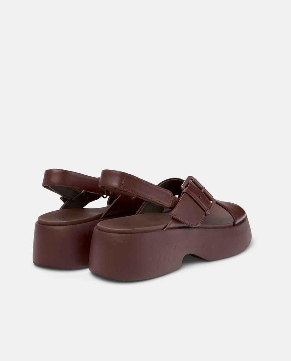 Sandalias de tacón de mujer de piel tasha - Camper - Burdeos Burdeos-2