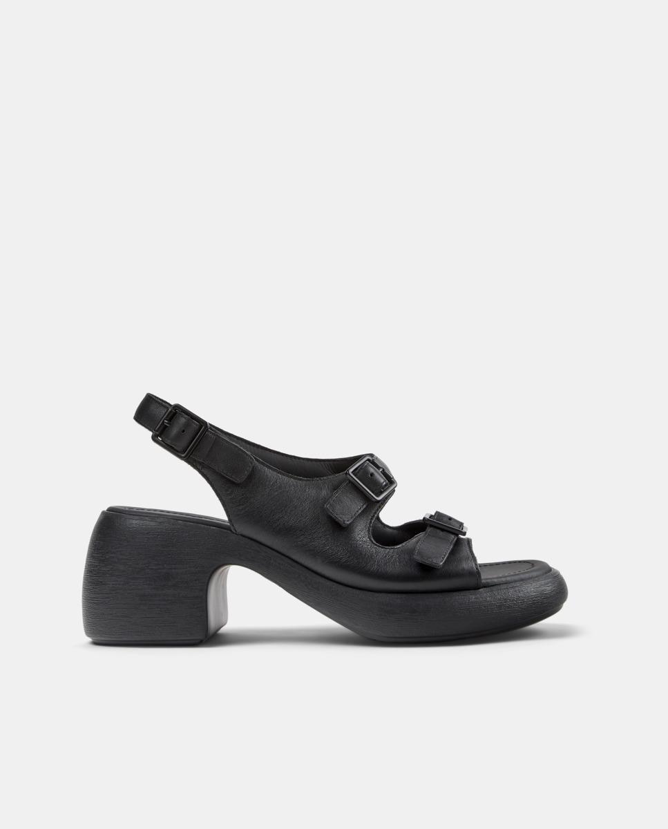 Sandalias de tacón de mujer de piel thelma - Camper - Negro Negro-1