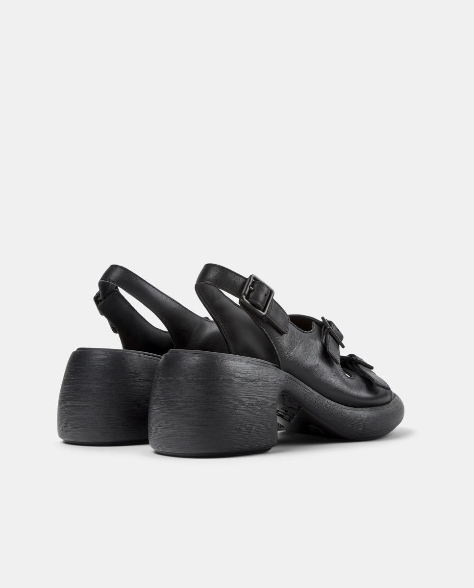Sandalias de tacón de mujer de piel thelma - Camper - Negro Negro-2