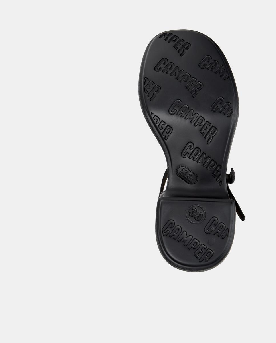 Sandalias de tacón de mujer de piel thelma twins - Camper - Negro Negro-4