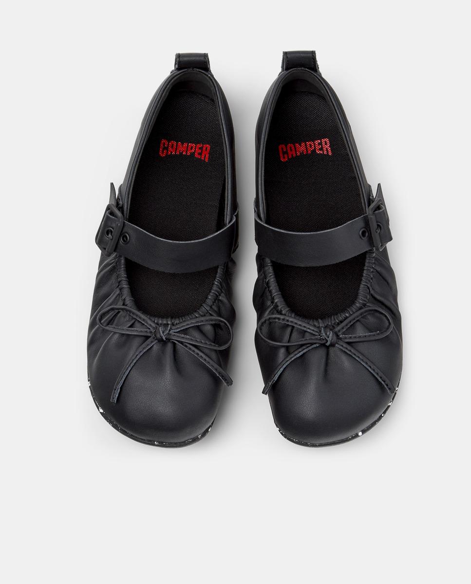 Bailarinas planas de mujer de piel wabi - Camper - Negro Negro-3
