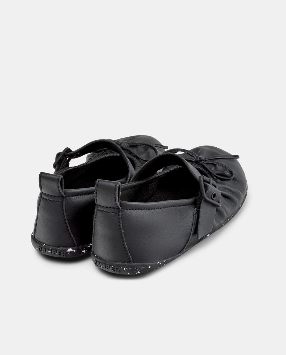 Bailarinas planas de mujer de piel wabi - Camper - Negro Negro-2