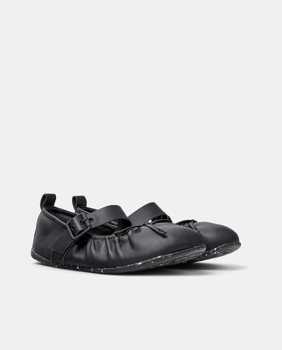 Bailarinas planas de mujer de piel wabi - Camper - Negro Negro-5