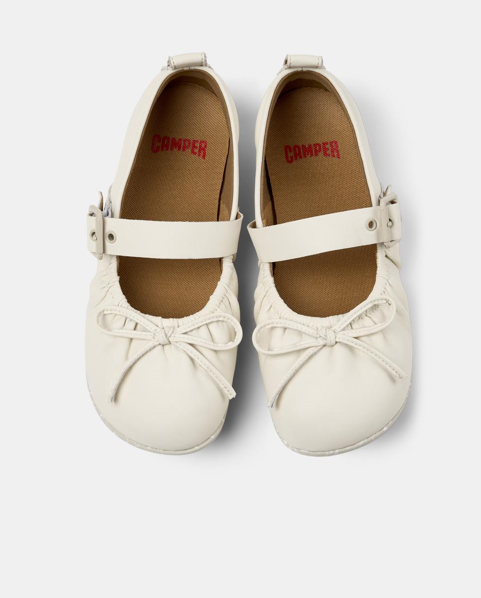 Bailarinas planas de mujer de piel wabi - Camper - Blanco roto Blanco roto-3