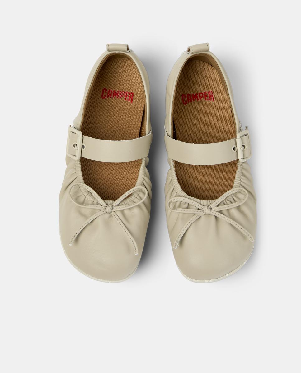 Bailarinas planas de mujer de piel wabi - Camper - Beige Beige-3