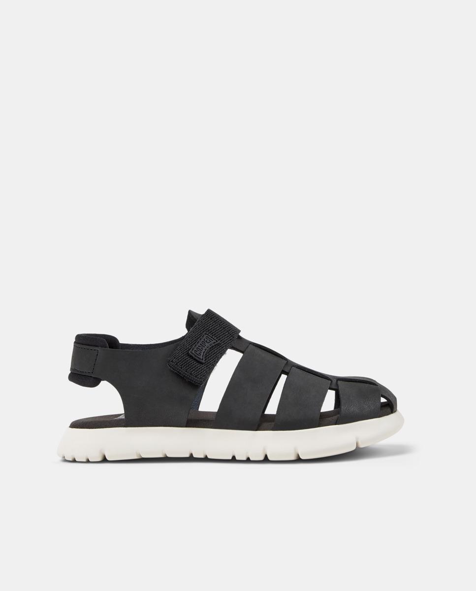 Sandalias cerradas de niño oruga de piel - Camper - Negro Negro-1