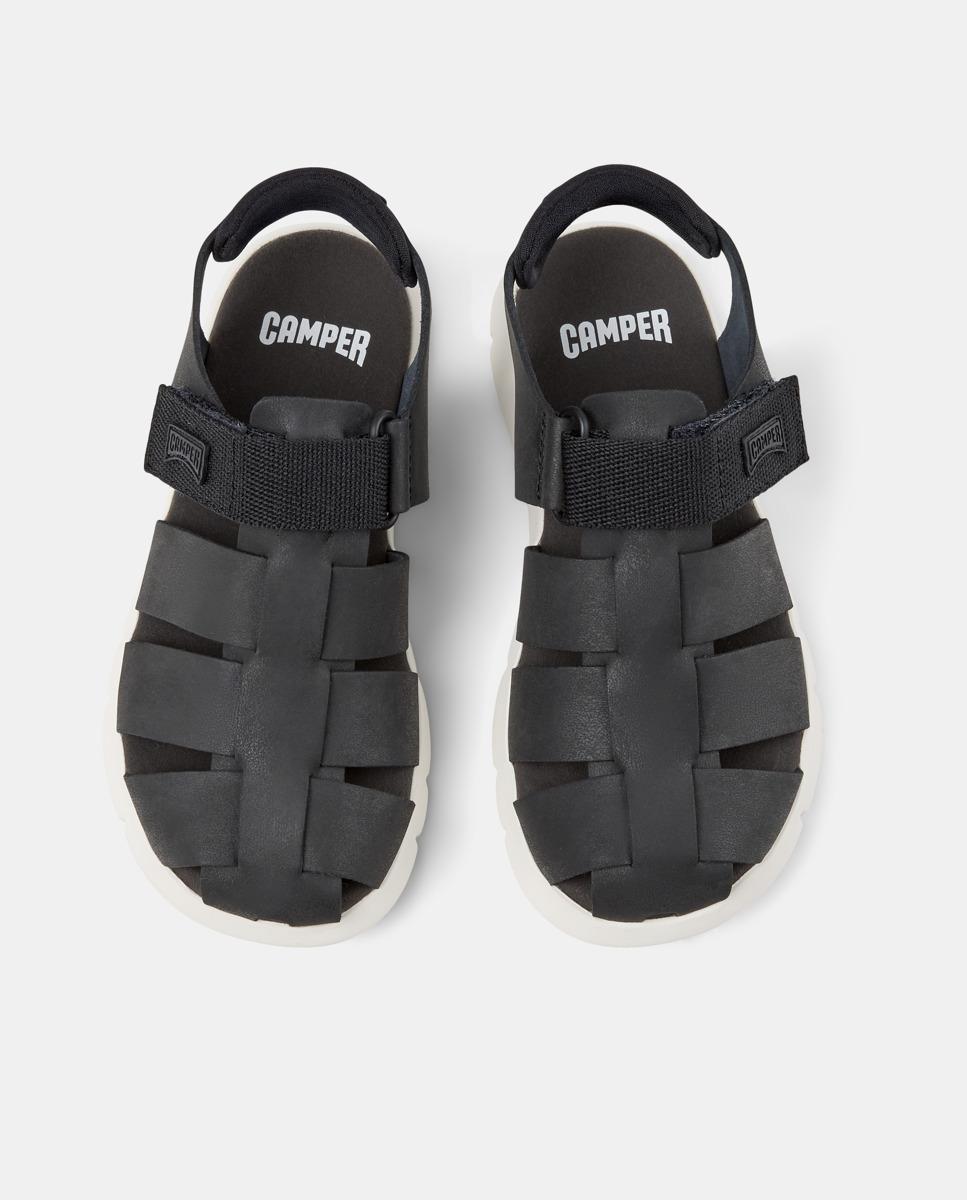 Sandalias cerradas de niño oruga de piel - Camper - Negro Negro-2