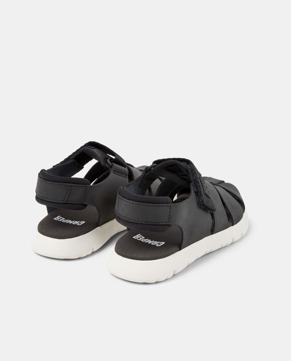 Sandalias cerradas de niño oruga de piel - Camper - Negro Negro-3
