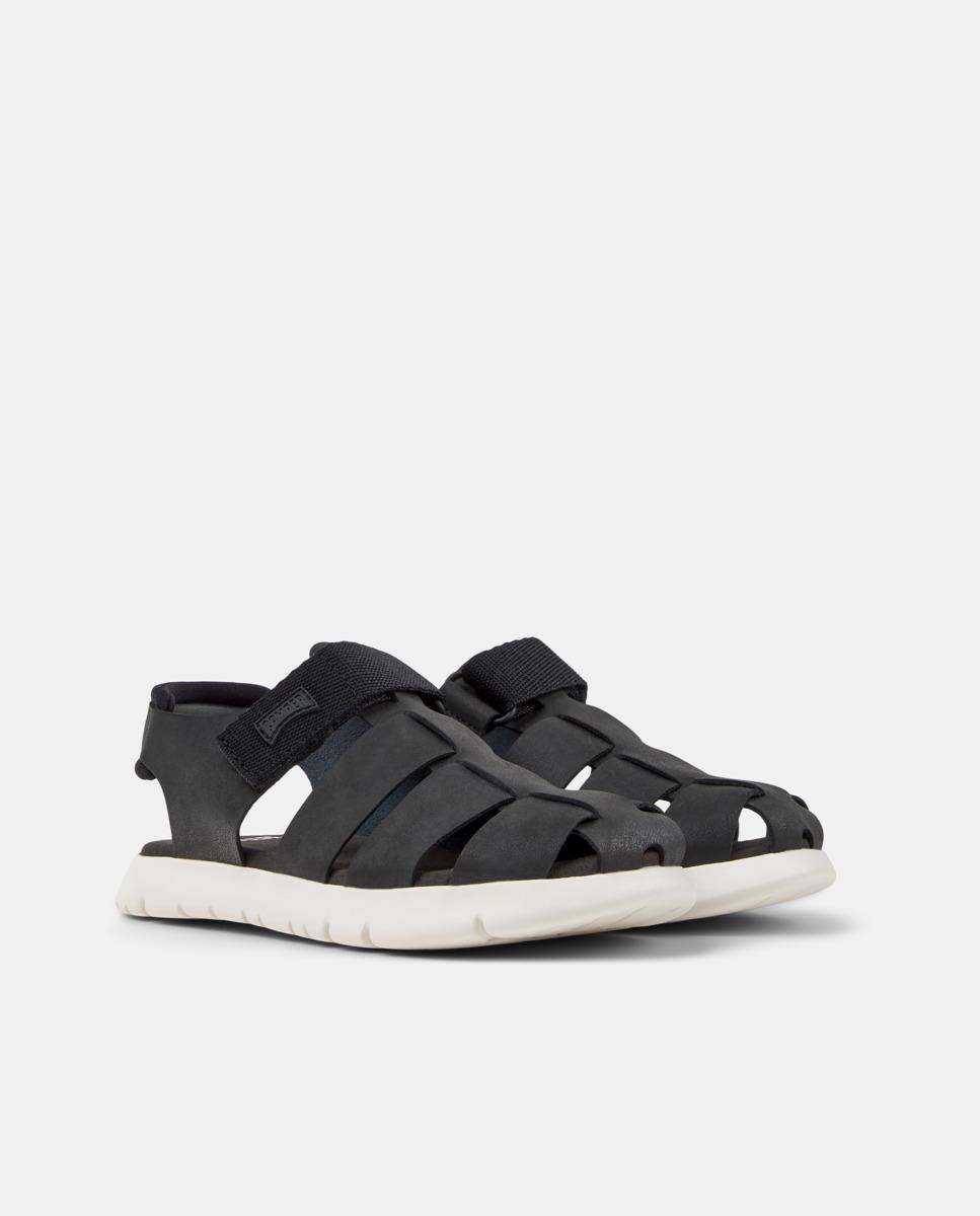 Sandalias cerradas de niño oruga de piel - Camper - Negro Negro-5