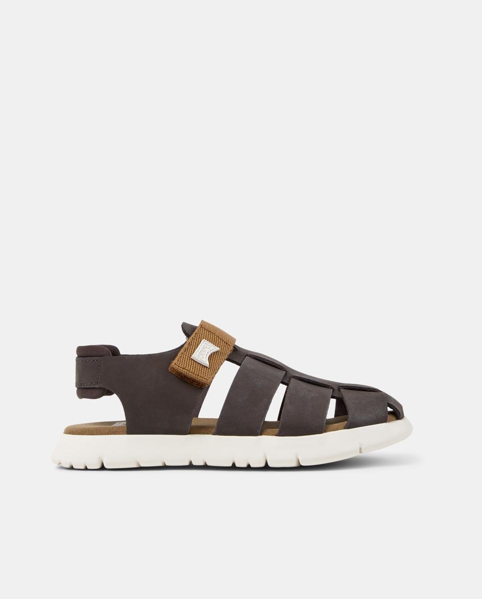 Sandalias cerradas de niño oruga de piel - Camper - Marrón Marrón-1