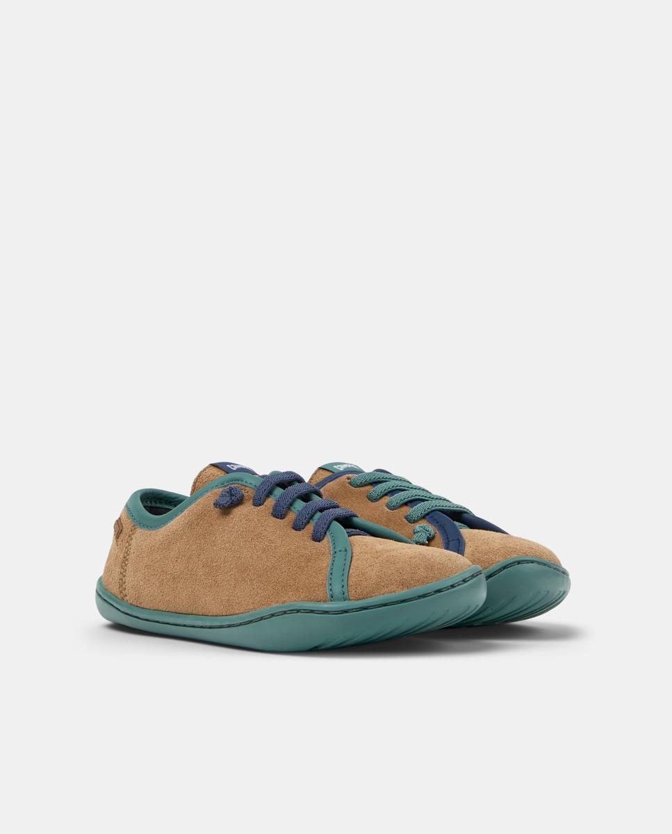 Zapatillas de piel de niño peu cami twins - Camper - Marrón Marrón-5