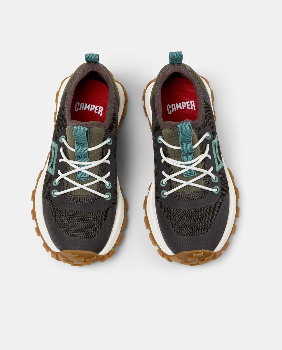 Zapatillas deportivas de niño drift trail kids de cordones - Camper - Negro / Verde Negro / Verde-2