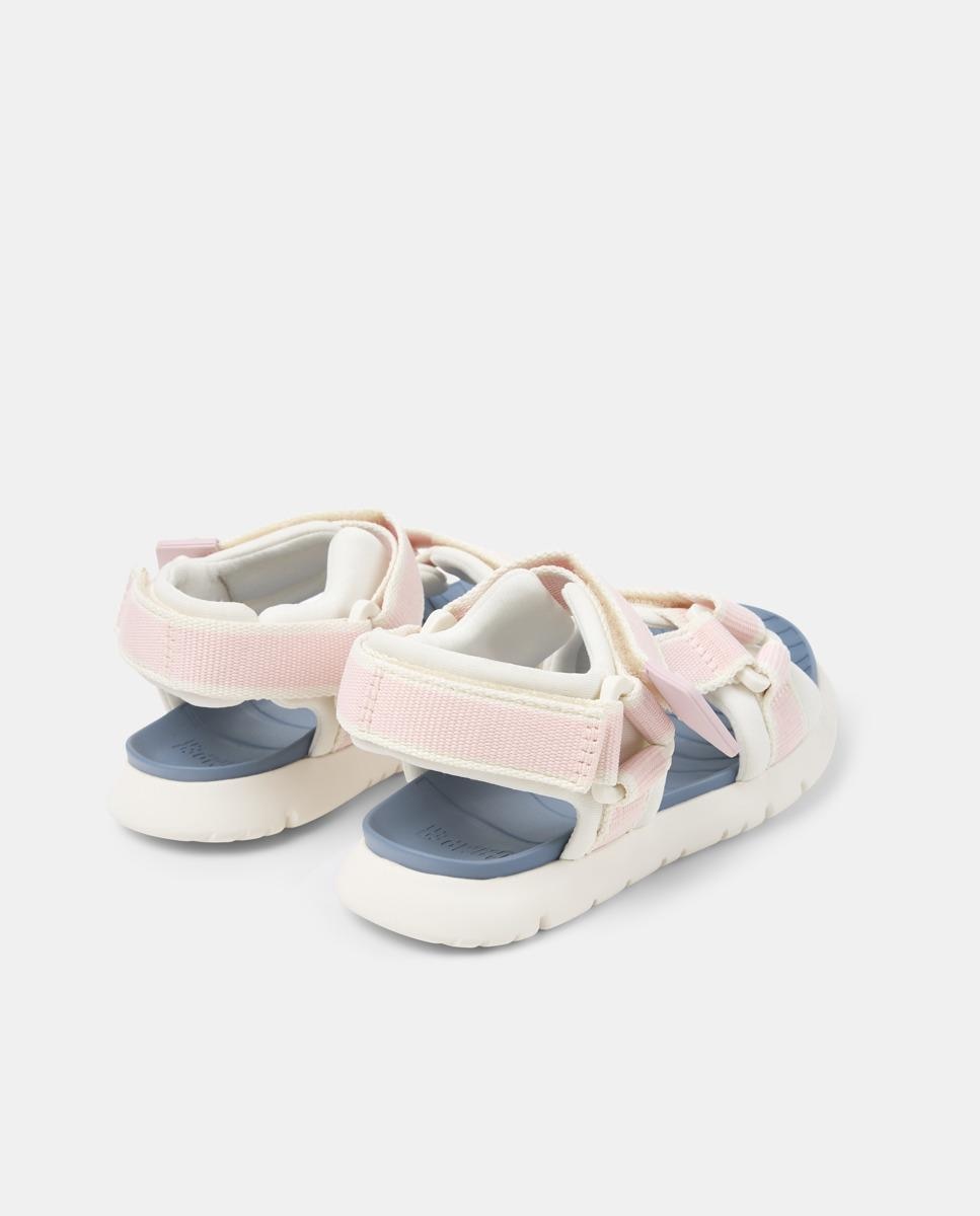 Sandalias abiertas de niño oruga cierre adherente - Camper - Blanco / Rosa Blanco / Rosa-3