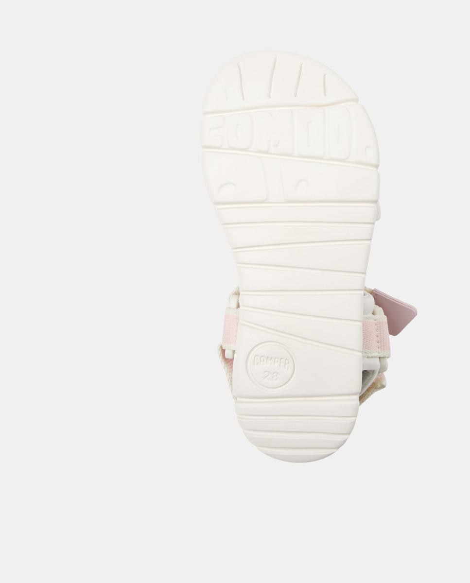 Sandalias abiertas de niño oruga cierre adherente - Camper - Blanco / Rosa Blanco / Rosa-4