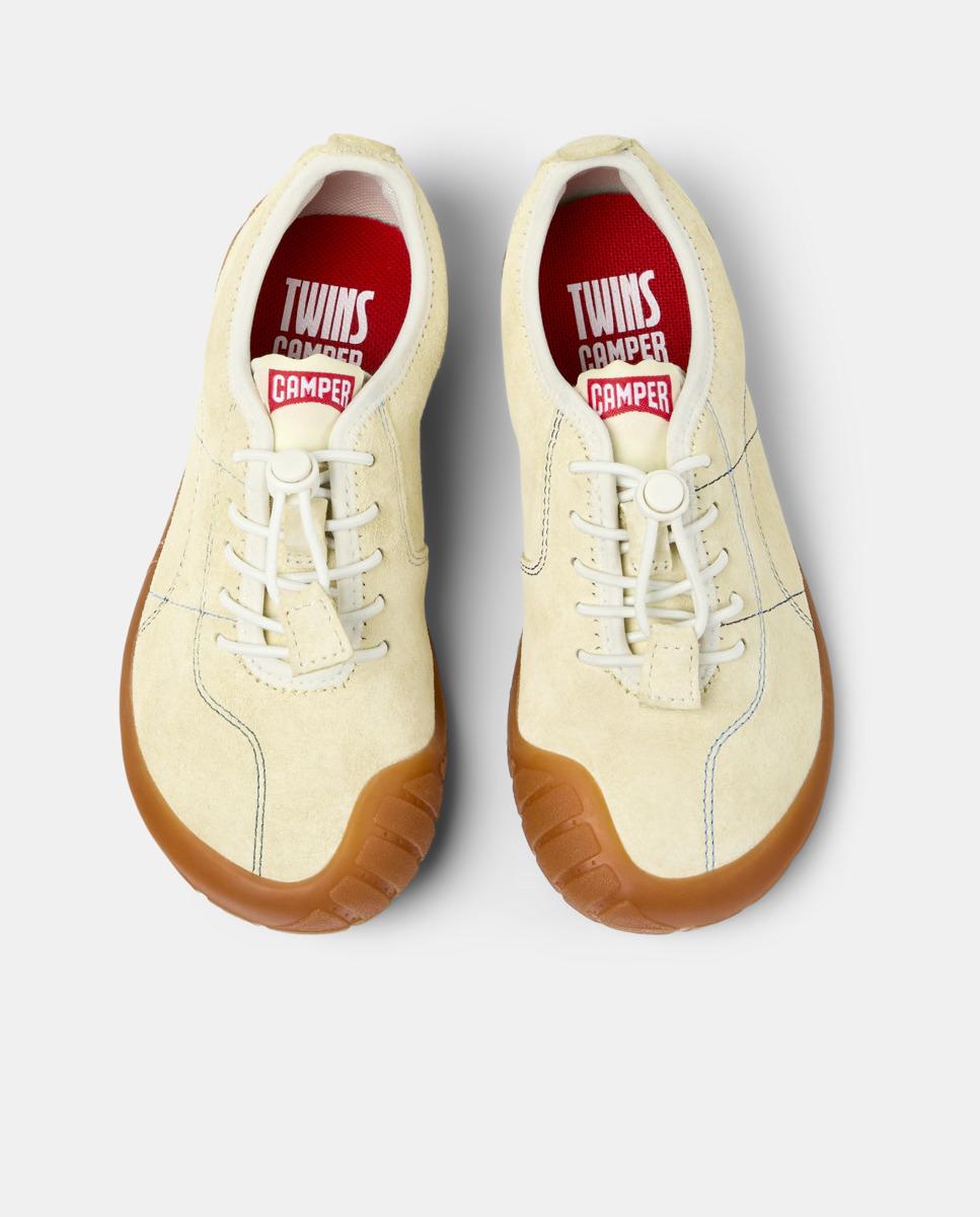 Zapatillas de piel de niños peu path twins con cordones - Camper - Amarillo Amarillo-2