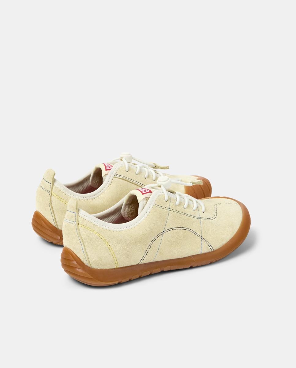 Zapatillas de piel de niños peu path twins con cordones - Camper - Amarillo Amarillo-3