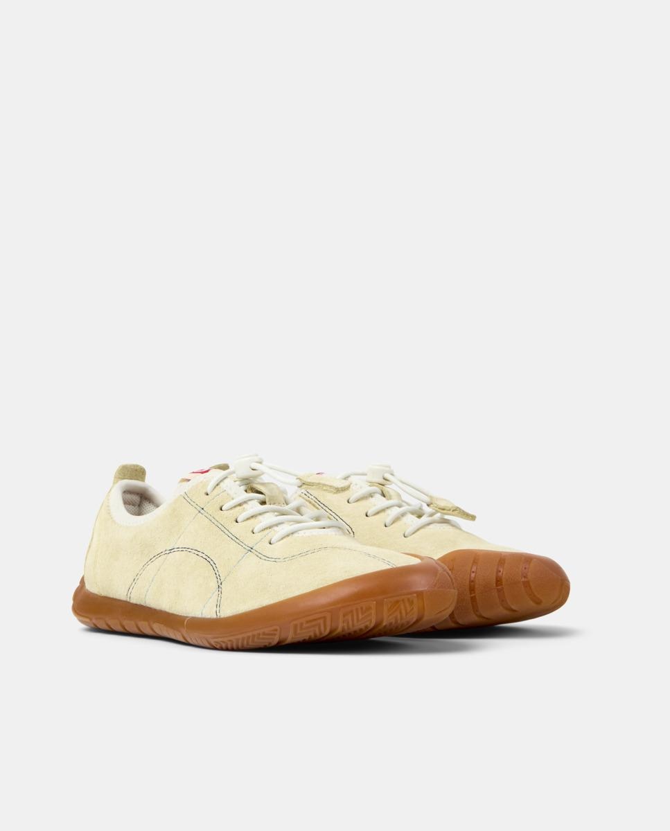 Zapatillas de piel de niños peu path twins con cordones - Camper - Amarillo Amarillo-5