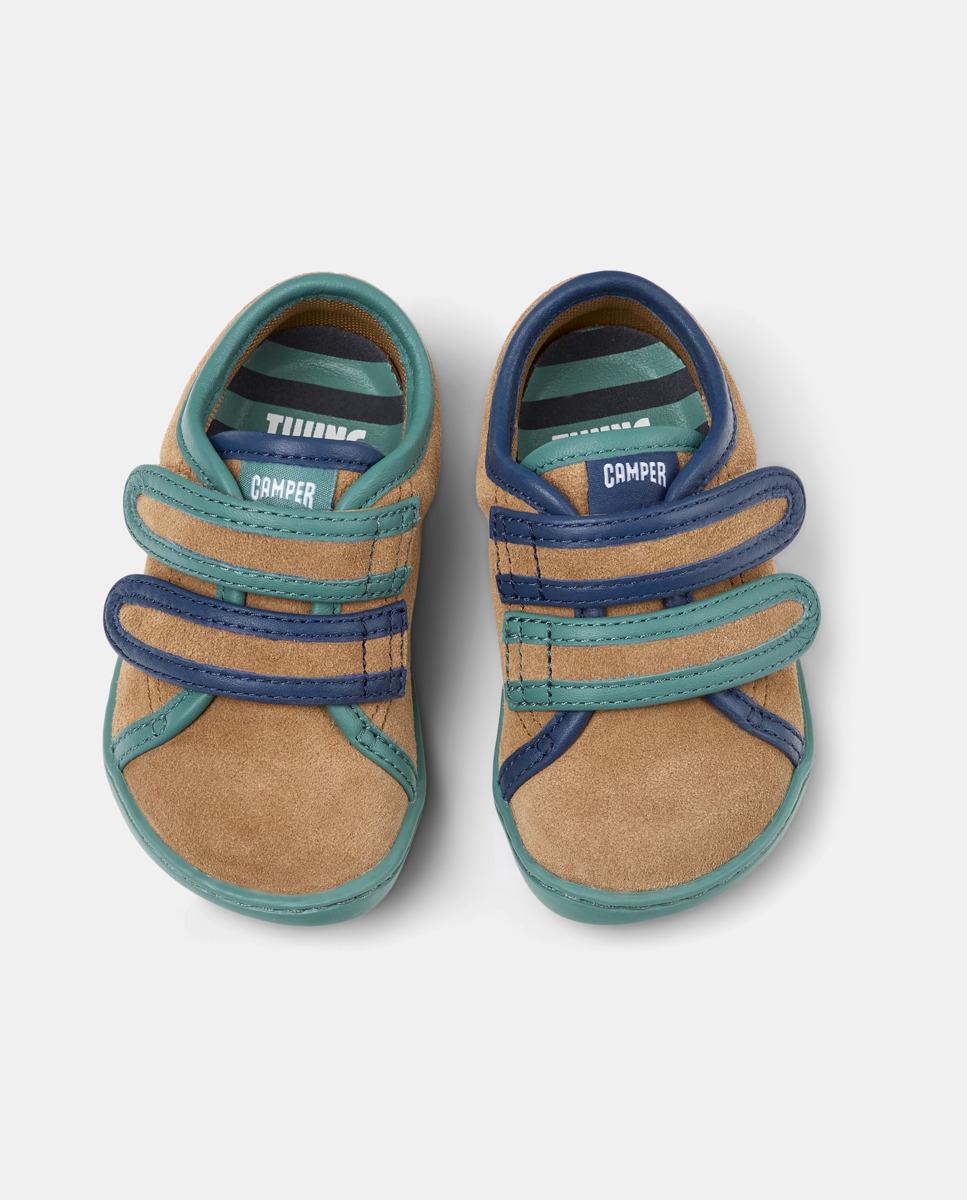 Zapatillas deportivas de niña de piel peu cami twins - Camper - Marrón Marrón-2