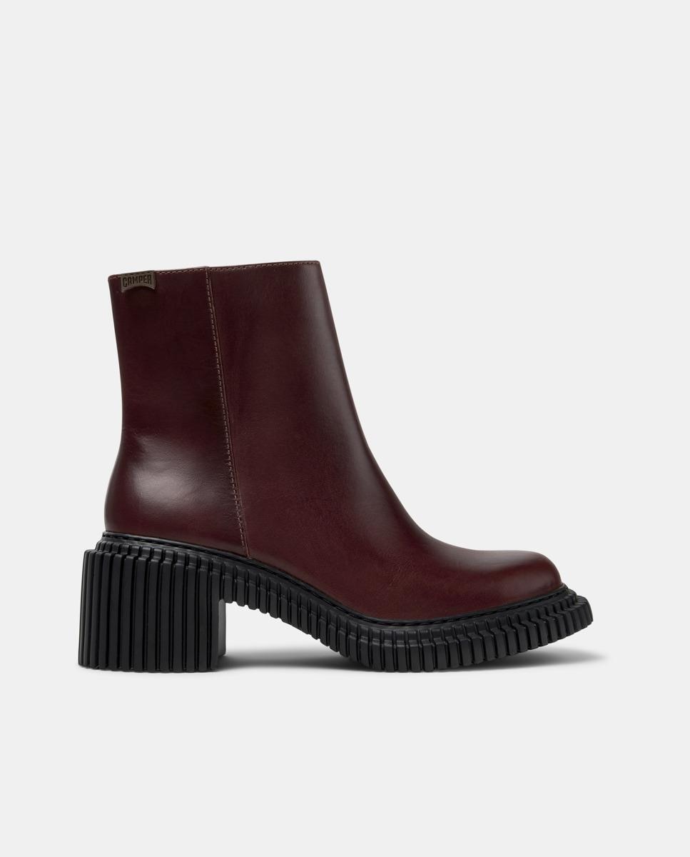 Imagen 0 de Botines de piel de mujer pix london Marrón