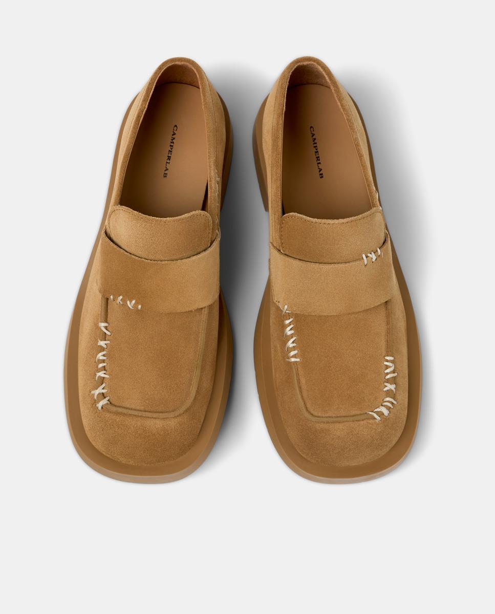 Mocasines planos unisex de piel 1978 - camperlab - Marrón Marrón-3