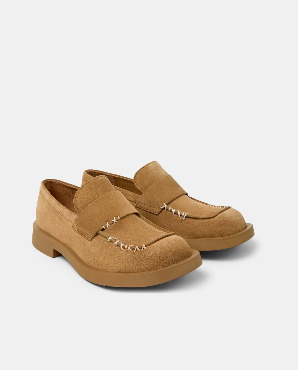 Mocasines planos unisex de piel 1978 - camperlab - Marrón Marrón-4
