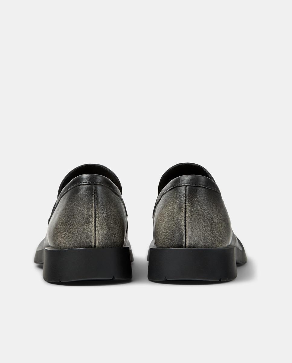 Mocasines planos unisex de piel 1978 - camperlab - Negro / Gris Negro / Gris-2