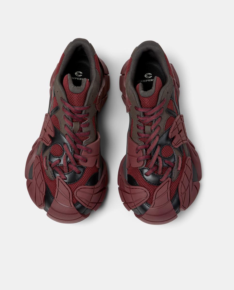 Zapatillas deportivas unisex de cordones tormenta - camperlab - Negro / Rojo Negro / Rojo-3