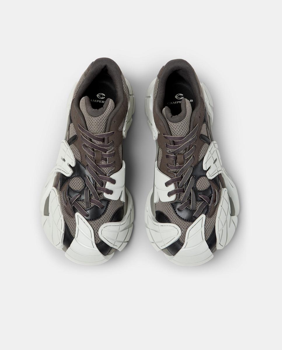 Zapatillas deportivas unisex de cordones tormenta - camperlab - Blanco / Gris Blanco / Gris-3