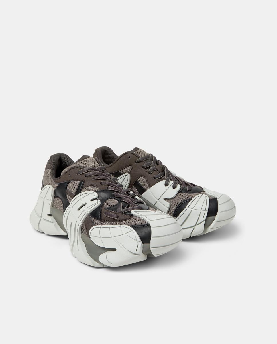 Zapatillas deportivas unisex de cordones tormenta - camperlab - Blanco / Gris Blanco / Gris-4