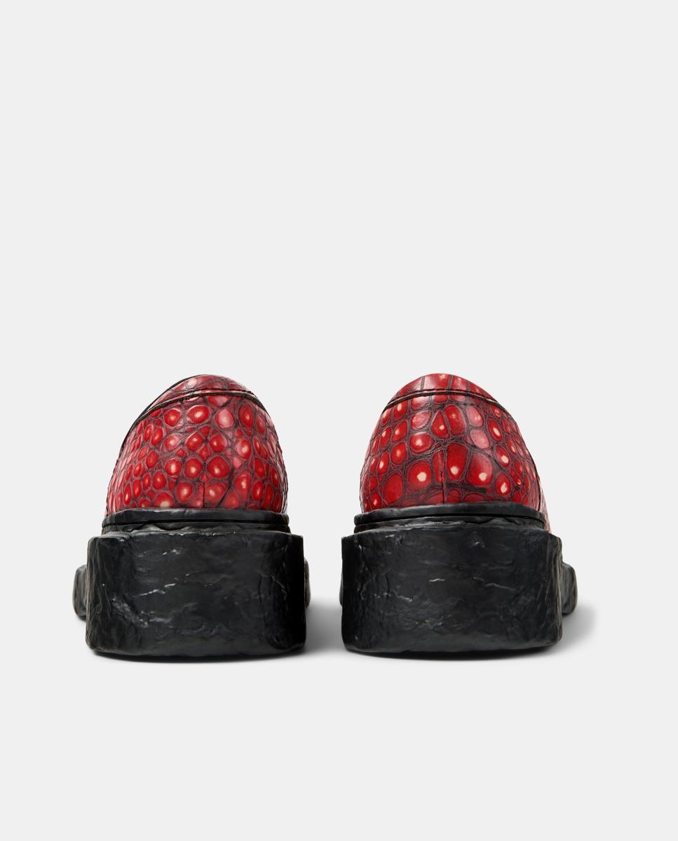 Mocasines con tacón unisex de piel vamonos - camperlab - Rojo Rojo-2