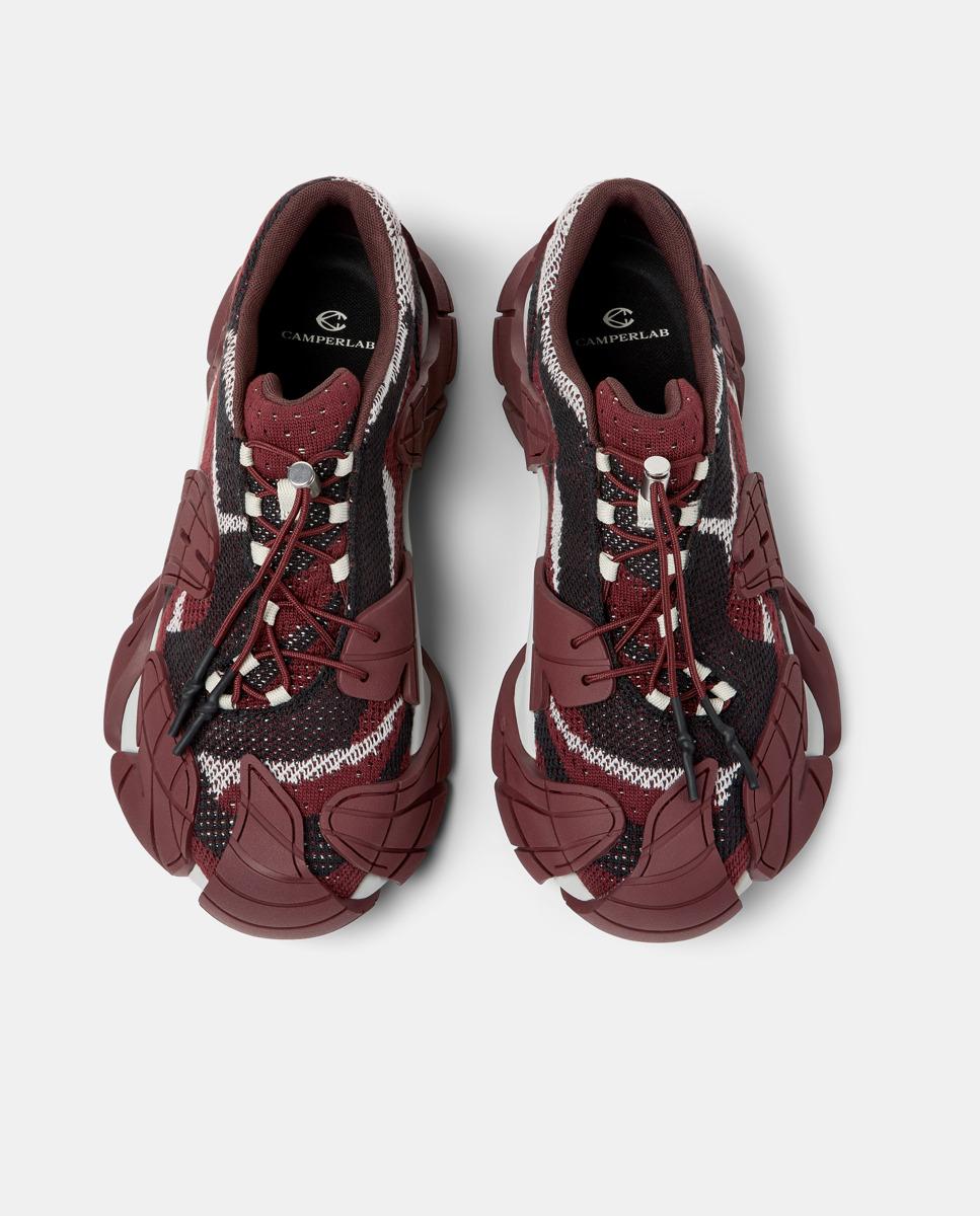 Zapatillas deportivas unisex de cordones tormenta - camperlab - Negro / Rojo Negro / Rojo-3