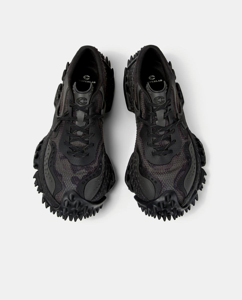 Zapatillas tornado de pet reciclado - camperlab - Negro / Gris Negro / Gris-3