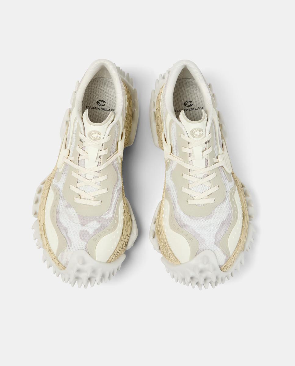 Zapatillas tornado de pet reciclado - camperlab - Beige / Blanco Beige / Blanco-3