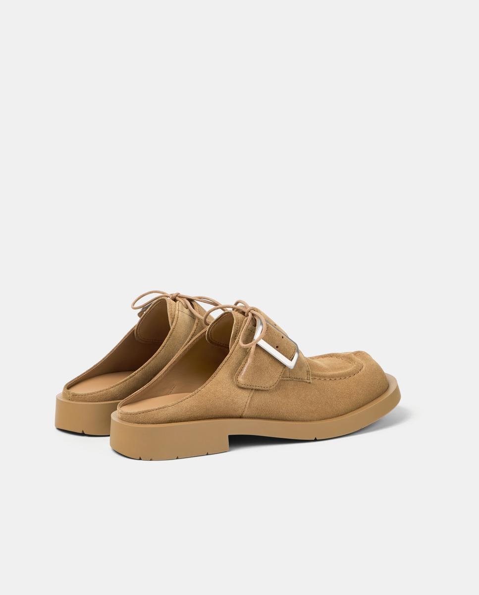 Mules planos unisex de piel 1978 - camperlab - Marrón Marrón-2
