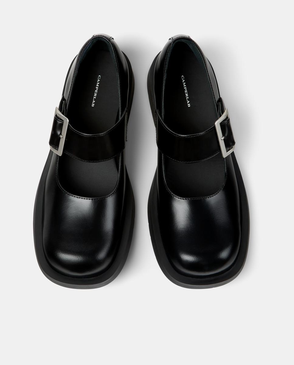 Merceditas planas unisex de piel 1978 - camperlab - Negro Negro-3