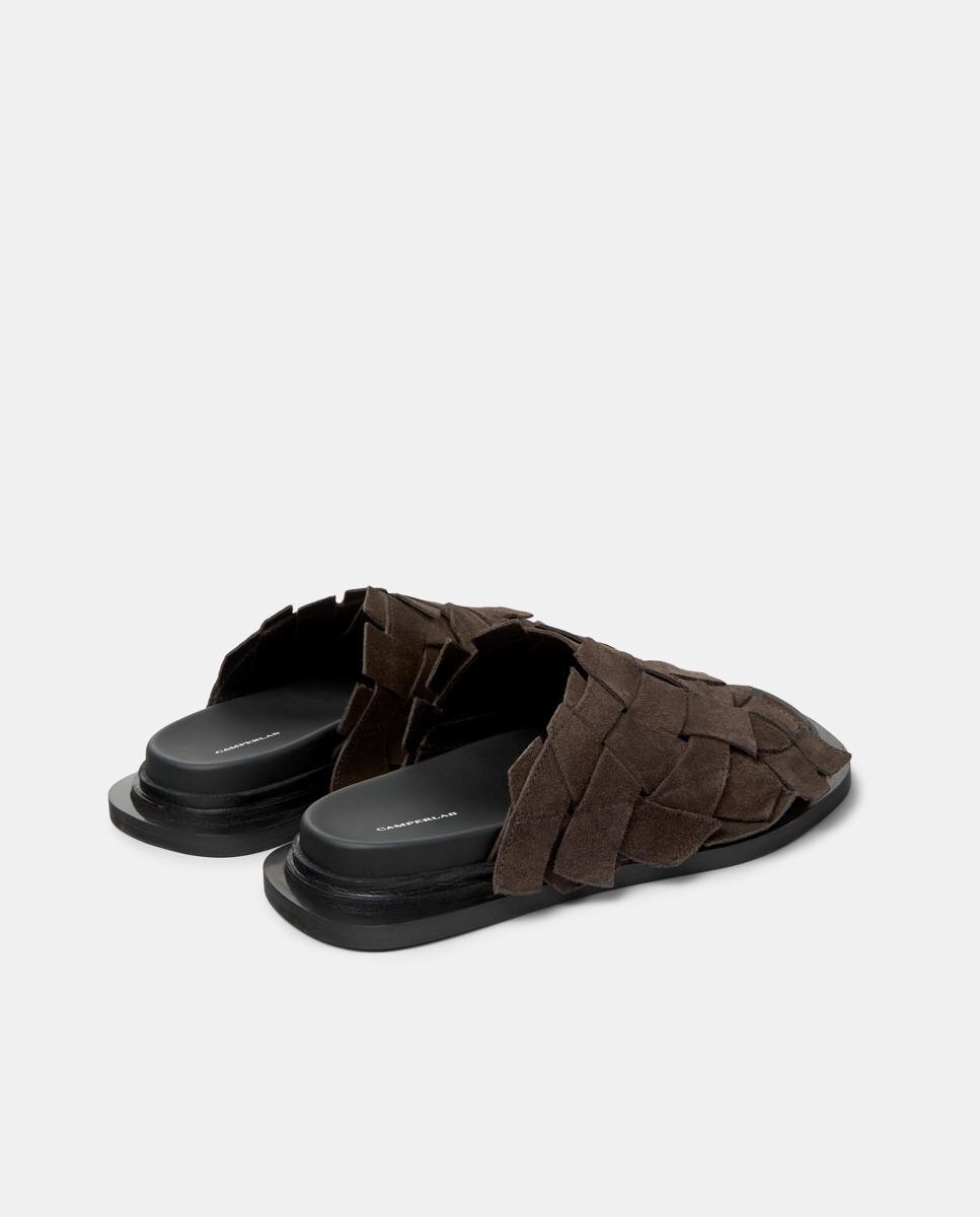 Sandalias de pala unisex de piel nada - camperlab - Marrón Marrón-2