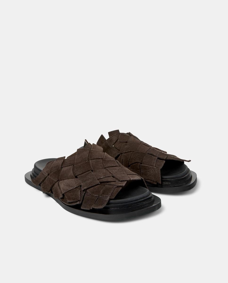 Sandalias de pala unisex de piel nada - camperlab - Marrón Marrón-4