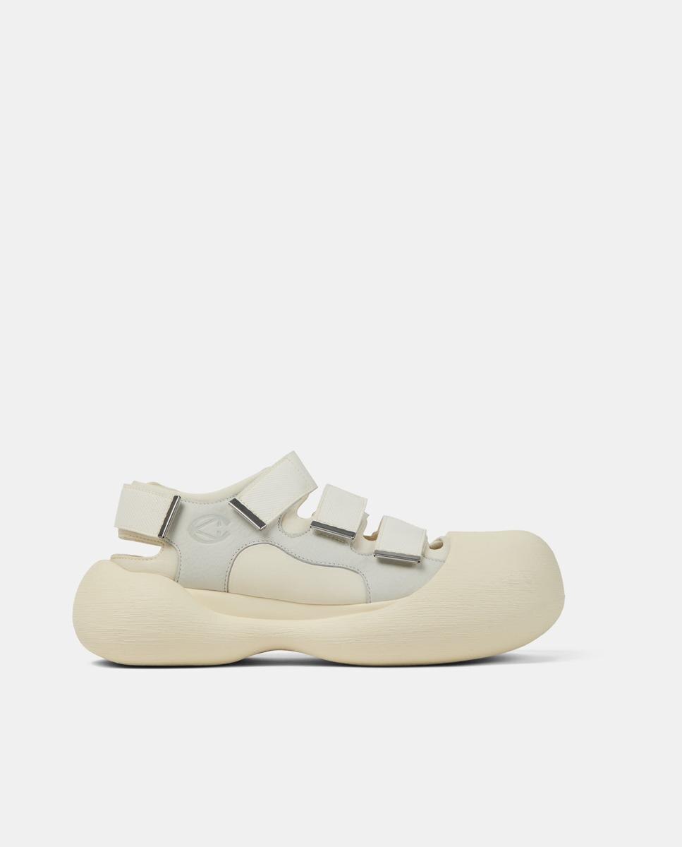 Sandalias planas unisex de piel caramba - camperlab - Blanco Blanco-1