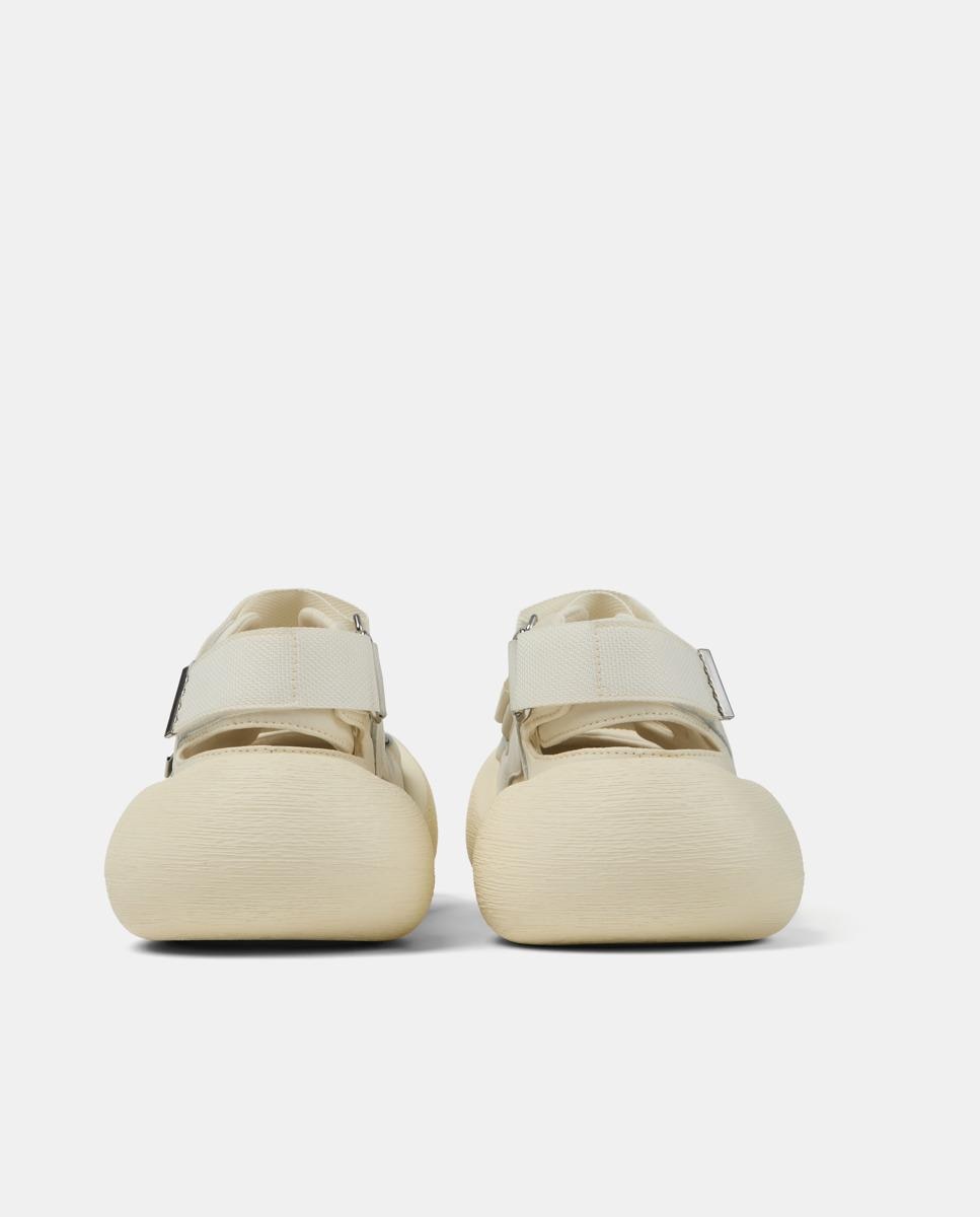 Sandalias planas unisex de piel caramba - camperlab - Blanco Blanco-2