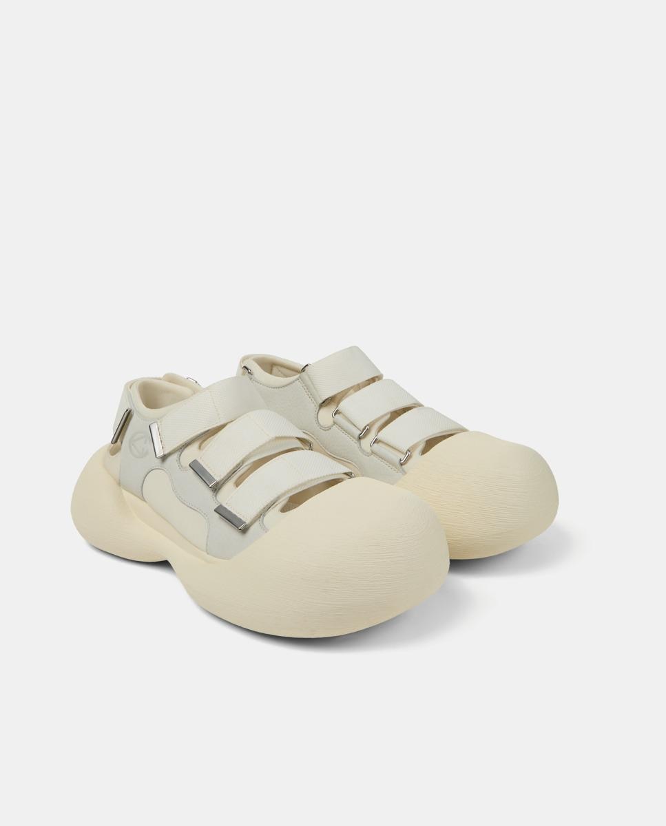 Sandalias planas unisex de piel caramba - camperlab - Blanco Blanco-4