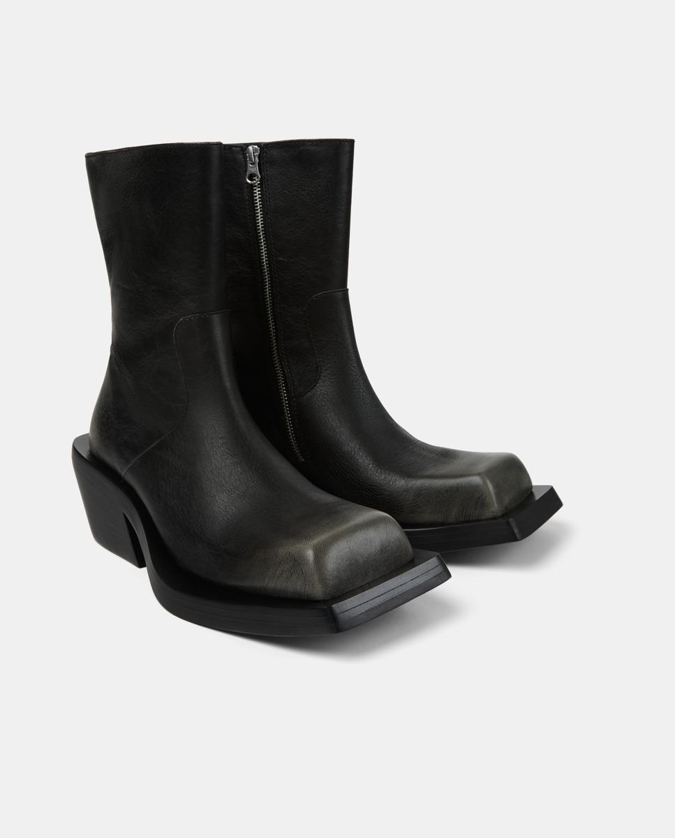 Botas unisex quetal de piel - camperlab - Negro / Gris Negro / Gris-4