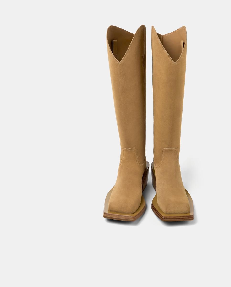 Botas cowboy unisex de piel quetal - camperlab - Marrón Marrón-4