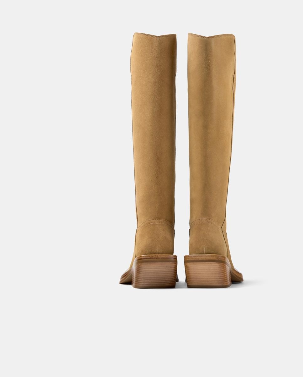 Botas cowboy unisex de piel quetal - camperlab - Marrón Marrón-2
