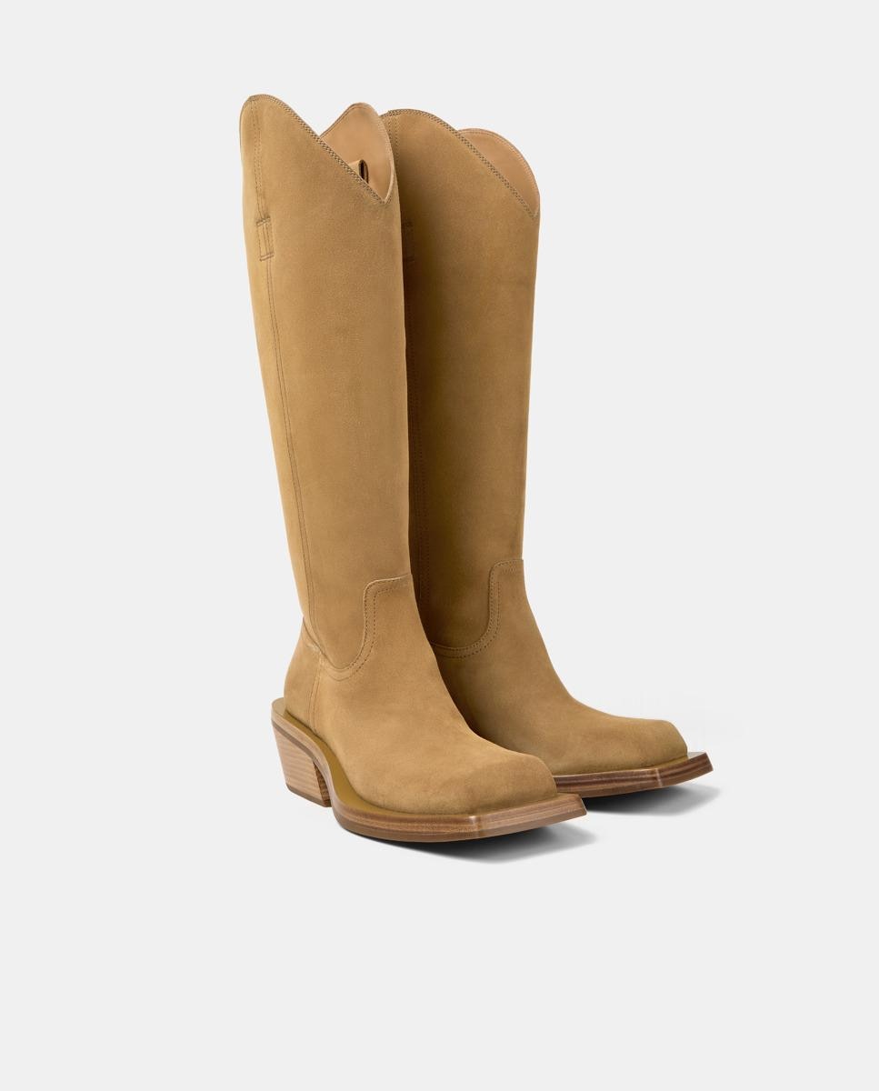Botas cowboy unisex de piel quetal - camperlab - Marrón Marrón-3