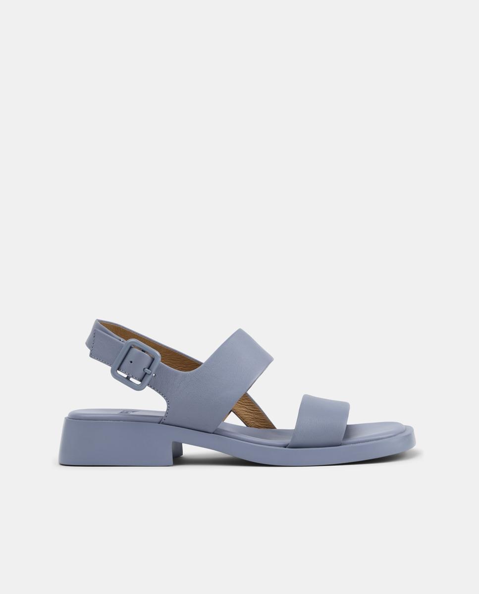 Sandalias de tacón de mujer de piel dana - Camper - Azul claro Azul claro-1