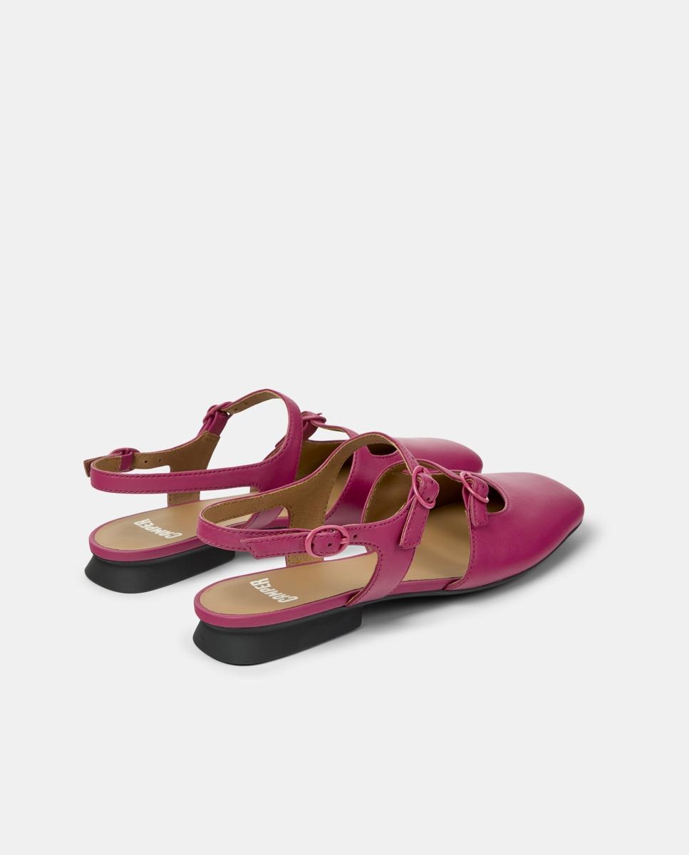 Sandalias planas de mujer casi myra con hebillas - Camper - Burdeos Burdeos-3