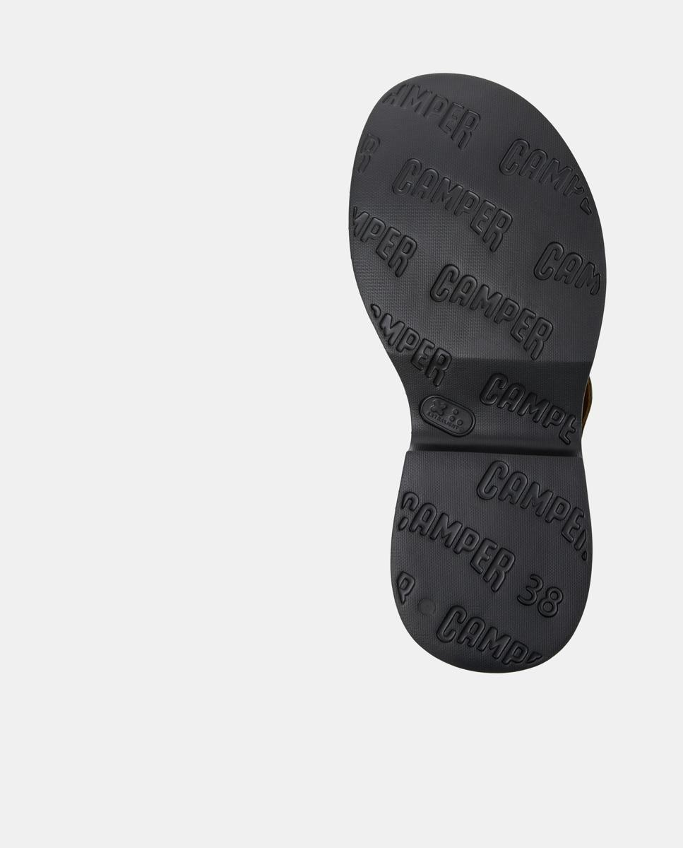 Sandalias de tacón de mujer de piel tasha - Camper - Blanco / Negro Blanco / Negro-4