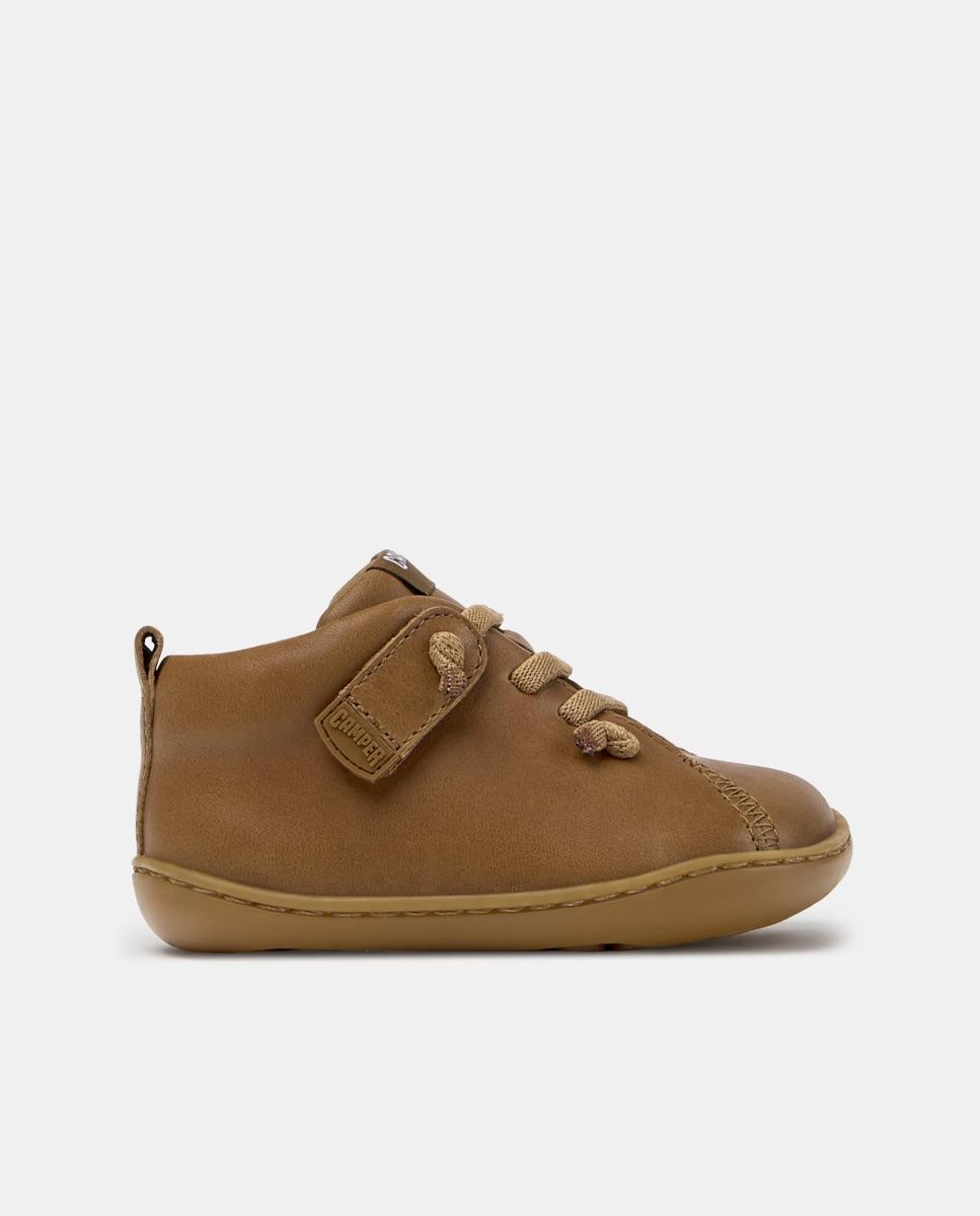 Imagen 0 de Zapatillas de piel de bebé niño peu cami Marrón