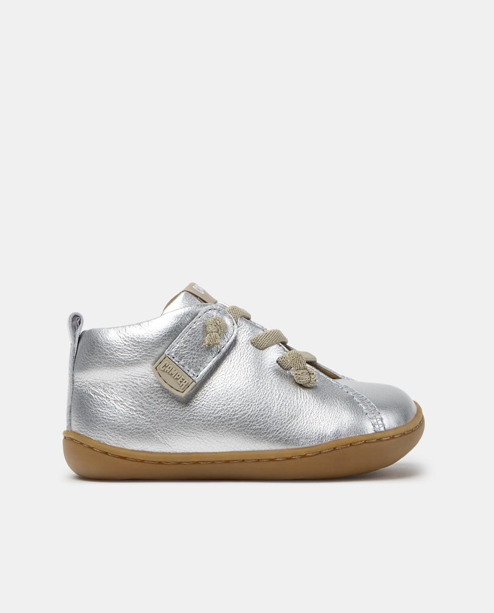 Zapatillas de piel de bebé niño peu cami - Camper - Plata Plata-1